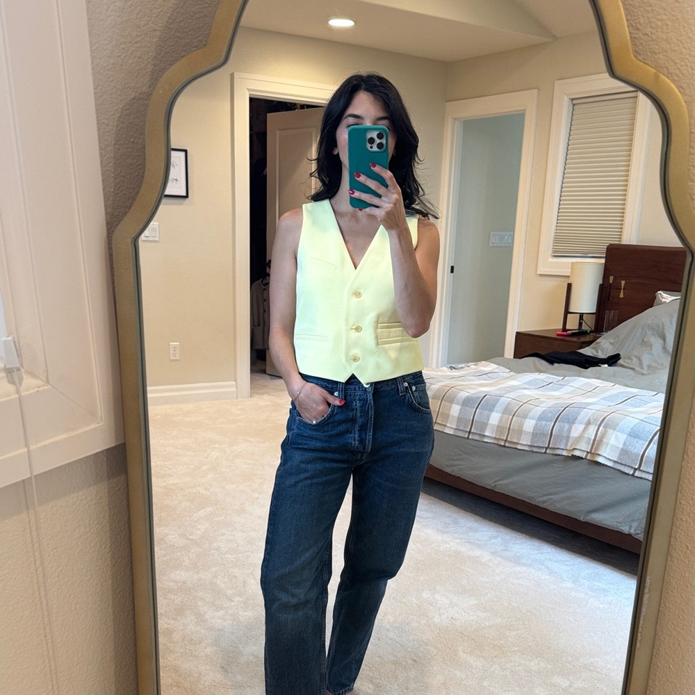 Favorite Daughter Light Yellow Vest